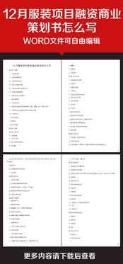 計(jì)劃書,創(chuàng)業(yè)項(xiàng)目,服裝行業(yè),創(chuàng)新