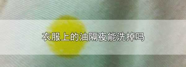 衣服油隔天洗能洗掉,衣服上的油隔夜能洗掉嗎圖1