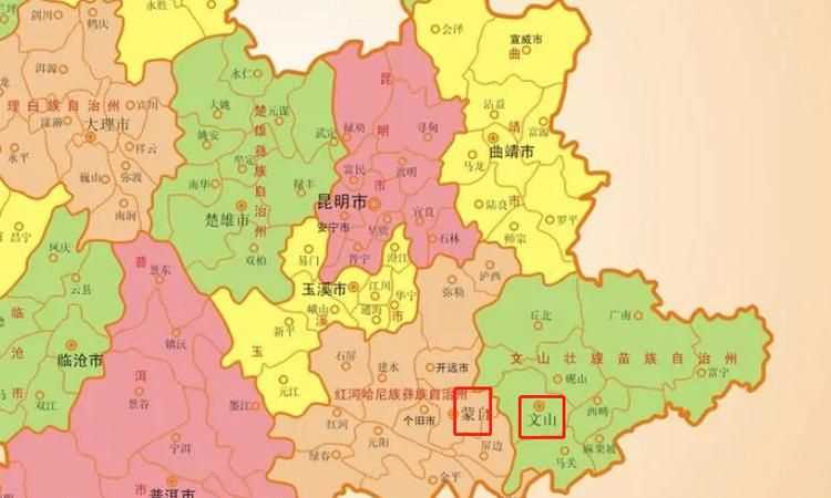 云南區(qū)域怎么劃分啊，都包括什么地方