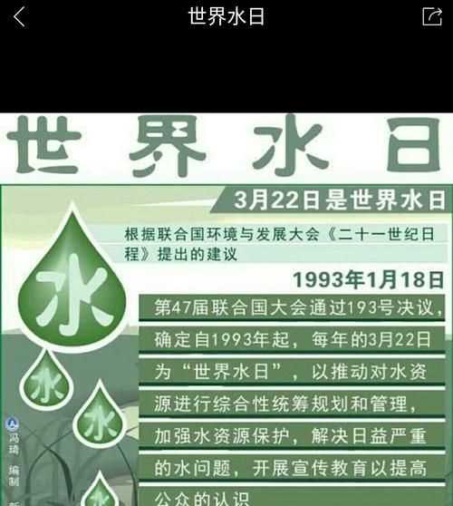 世界節(jié)水日的由來(lái)150字
