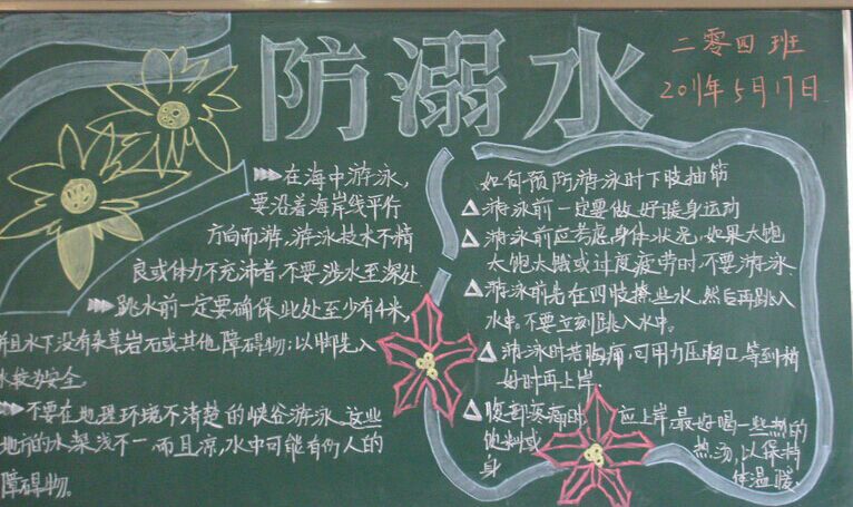 黑板報夏季安全小常識知識