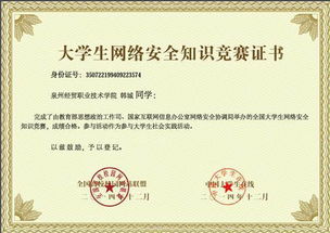 曾建峰安全知識竟賽平臺證書