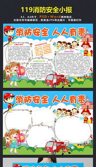 校園安全知識板報模板