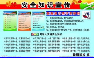 駕校安全圖標知識宣傳欄