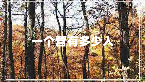 一個(gè)營有多少人