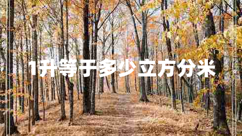 1升等于多少立方分米