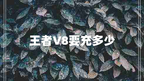 王者V8要充多少 王者V8要充多少