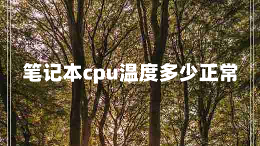 筆記本cpu溫度多少正常