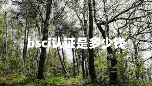 bsci認(rèn)證是多少錢(qián)