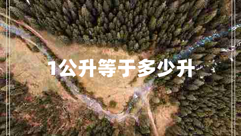 1公升等于多少升