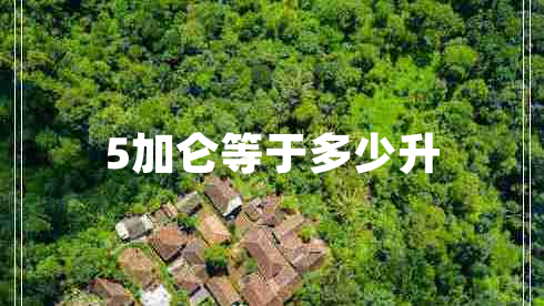 5加侖等于多少升