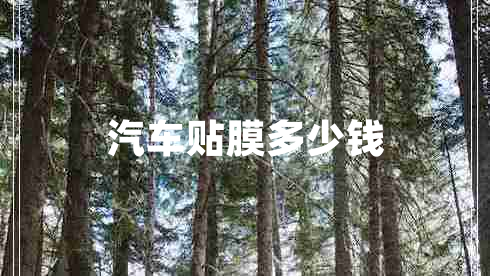 汽車貼膜多少錢