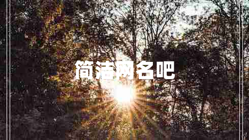 簡潔網(wǎng)名吧