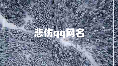 悲傷qq網(wǎng)名