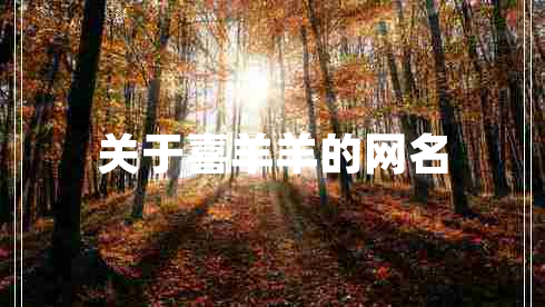 關(guān)于喜羊羊的網(wǎng)名