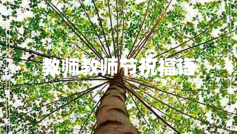 教師教師節(jié)祝福語