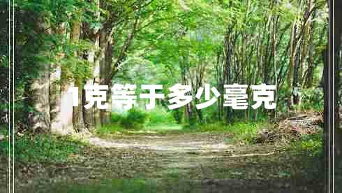 1克等于多少毫克