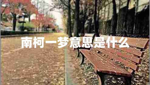 南柯一夢(mèng)意思是什么