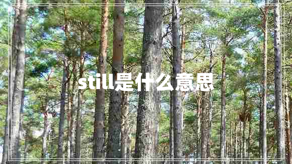 still是什么意思