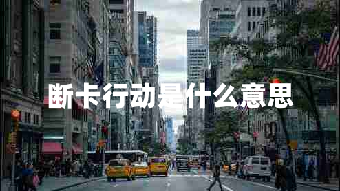 斷卡行動(dòng)是什么意思