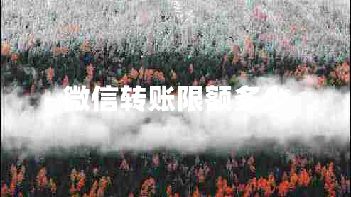 微信轉(zhuǎn)賬限額多少