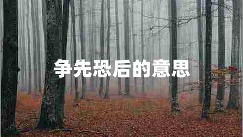 爭先恐后的意思