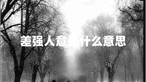 差強(qiáng)人意是什么意思