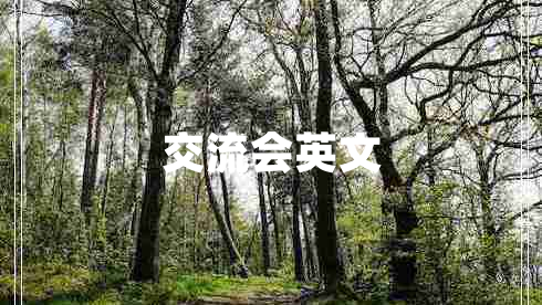 交流會英文