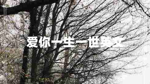 愛你一生一世英文
