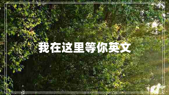 我在這里等你英文