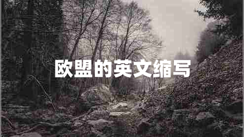 歐盟的英文縮寫