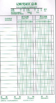 會計(jì)科目匯總表附件