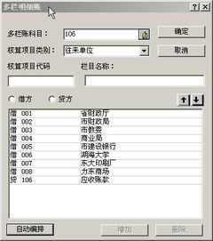 明細(xì)賬,適用于,會計科目,多欄式