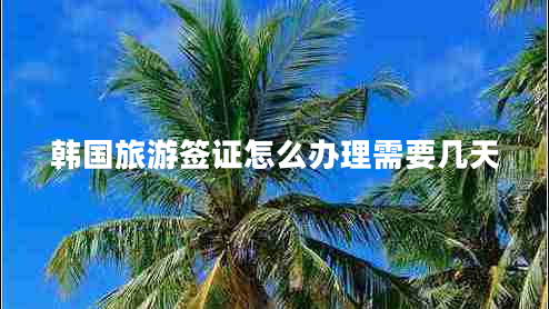 韓國旅游簽證怎么辦理需要幾天