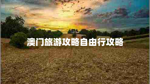 澳門旅游攻略自由行攻略 澳門旅游攻略自由行攻略