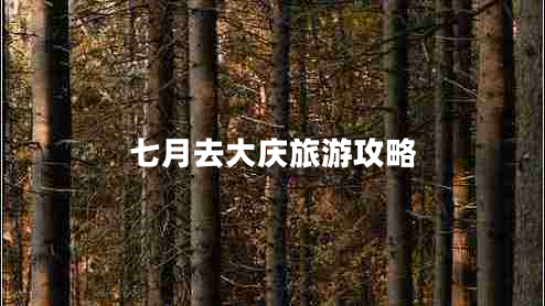 七月去大慶旅游攻略