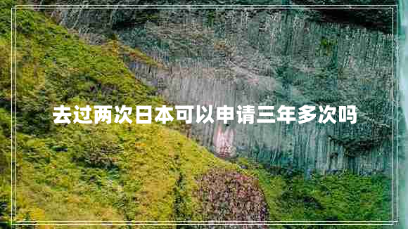 去過兩次日本可以申請三年多次嗎