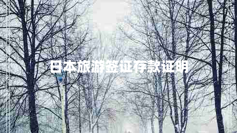 日本旅游簽證存款證明