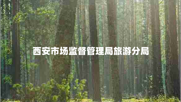 西安市場(chǎng)監(jiān)督管理局旅游分局