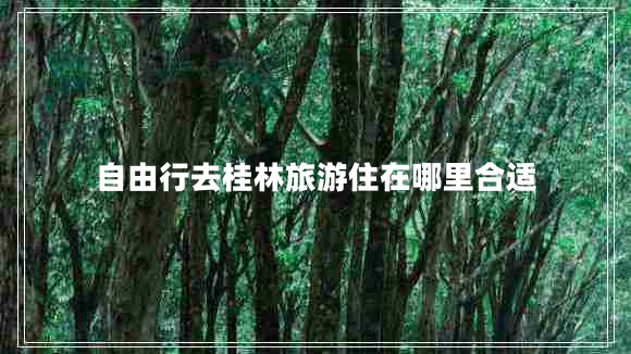 自由行去桂林旅游住在哪里合適