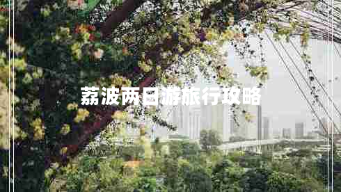 荔波兩日游旅行攻略