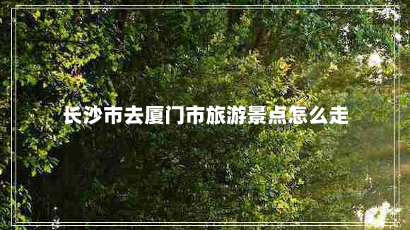 長沙市去廈門市旅游景點怎么走