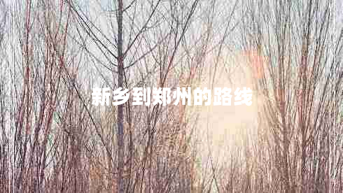 新鄉(xiāng)到鄭州的路線