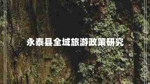 永泰縣全域旅游政策研究