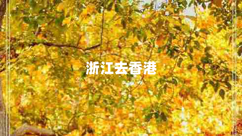 浙江去香港