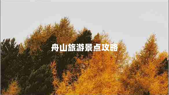 舟山旅游景點(diǎn)攻略