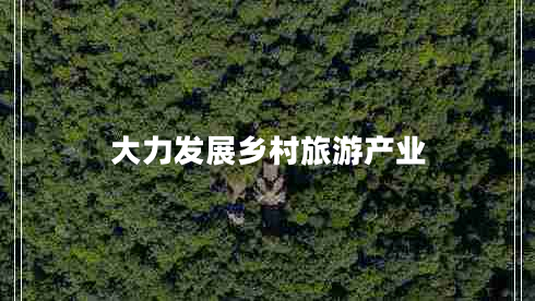 大力發(fā)展鄉(xiāng)村旅游產(chǎn)業(yè)