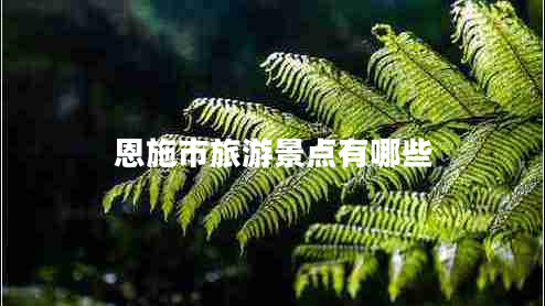 恩施市旅游景點有哪些