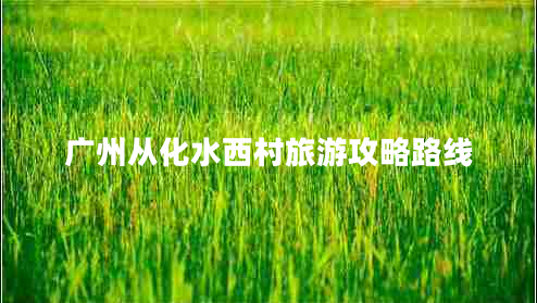 廣州從化水西村旅游攻略路線