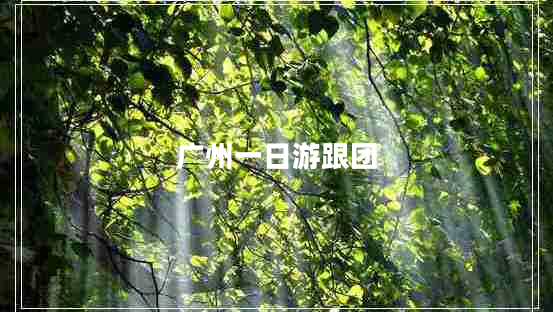 廣州一日游跟團(tuán) 廣州一日游跟團(tuán)